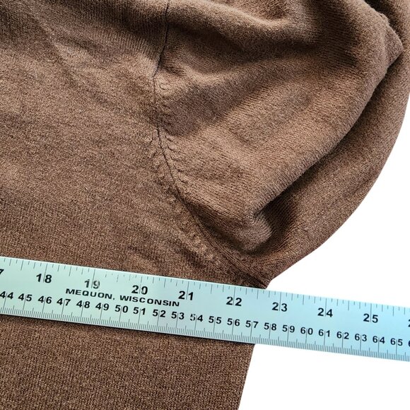 Pierre Cardin Men’s Brown V-Neck Sweater L Wool Blend Long Sleeve Pullover Casua - Picture 7 of 8